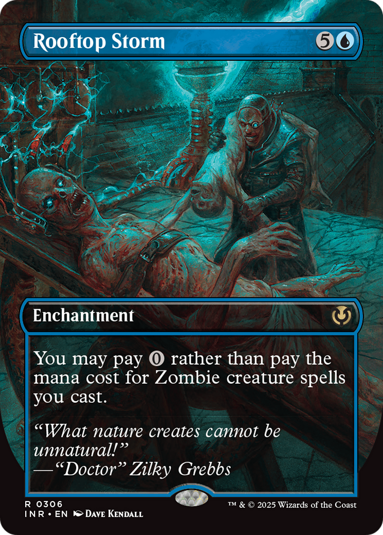 Rooftop Storm (Borderless) (INR-306) - Innistrad Remastered: (enchantment) (Borderless) Foil