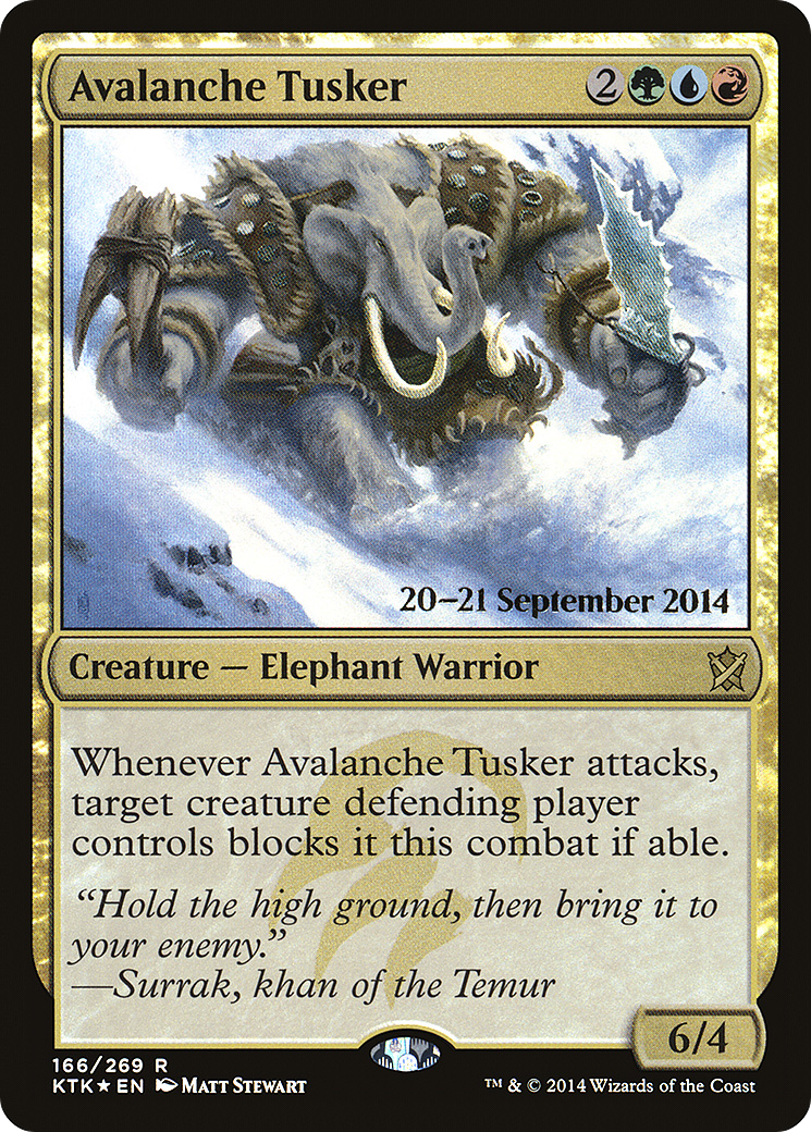 Avalanche Tusker (PRE-166S) - Khans of Tarkir Promos Foil