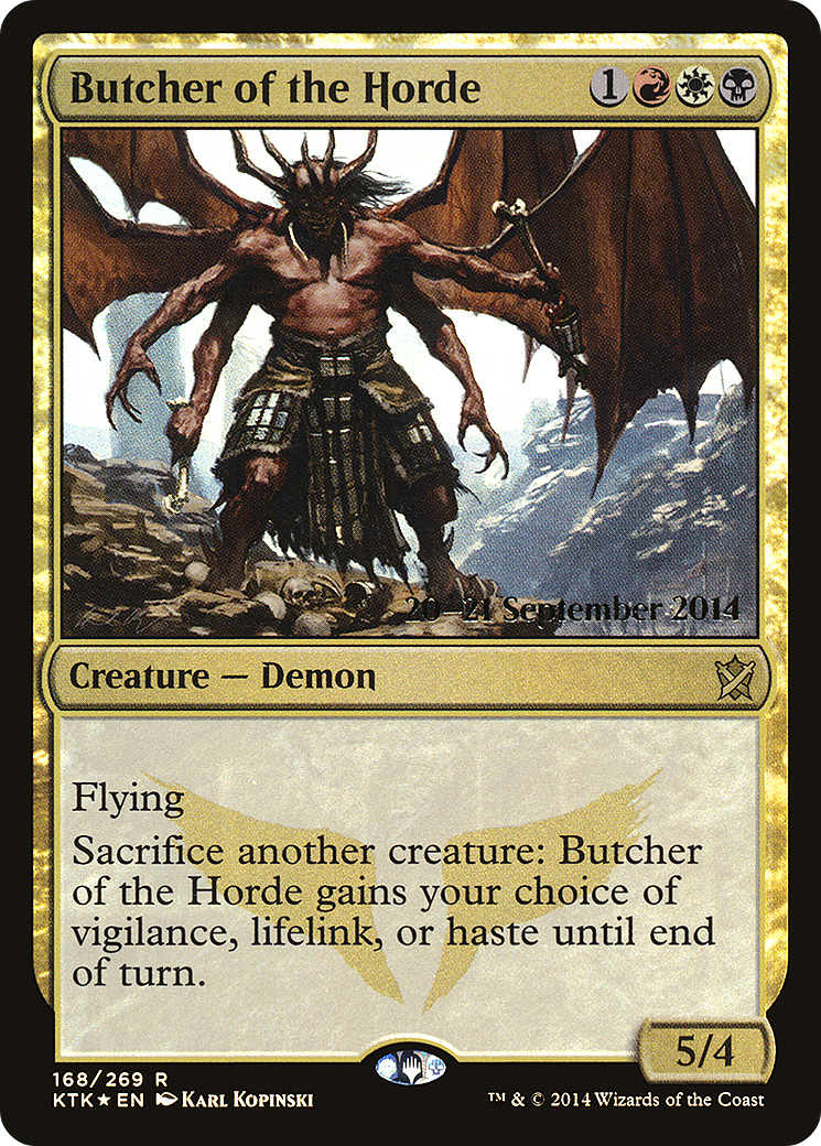 Butcher of the Horde (PRE-168S) - Khans of Tarkir Promos Foil