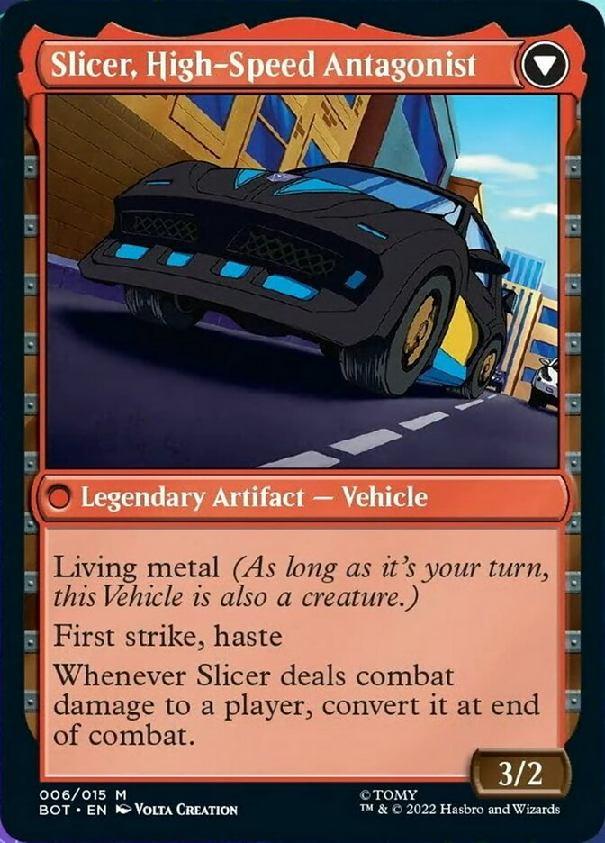 Slicer, Hired Muscle // Slicer, High-Speed Antagonist (BOT-006) - Transformers: (convertdfc) Foil