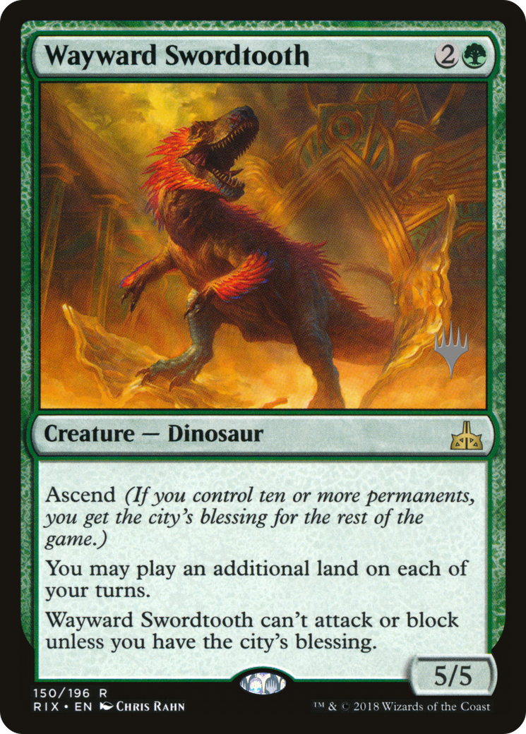 Wayward Swordtooth (PPM20-150P) - Rivals of Ixalan Promos Foil
