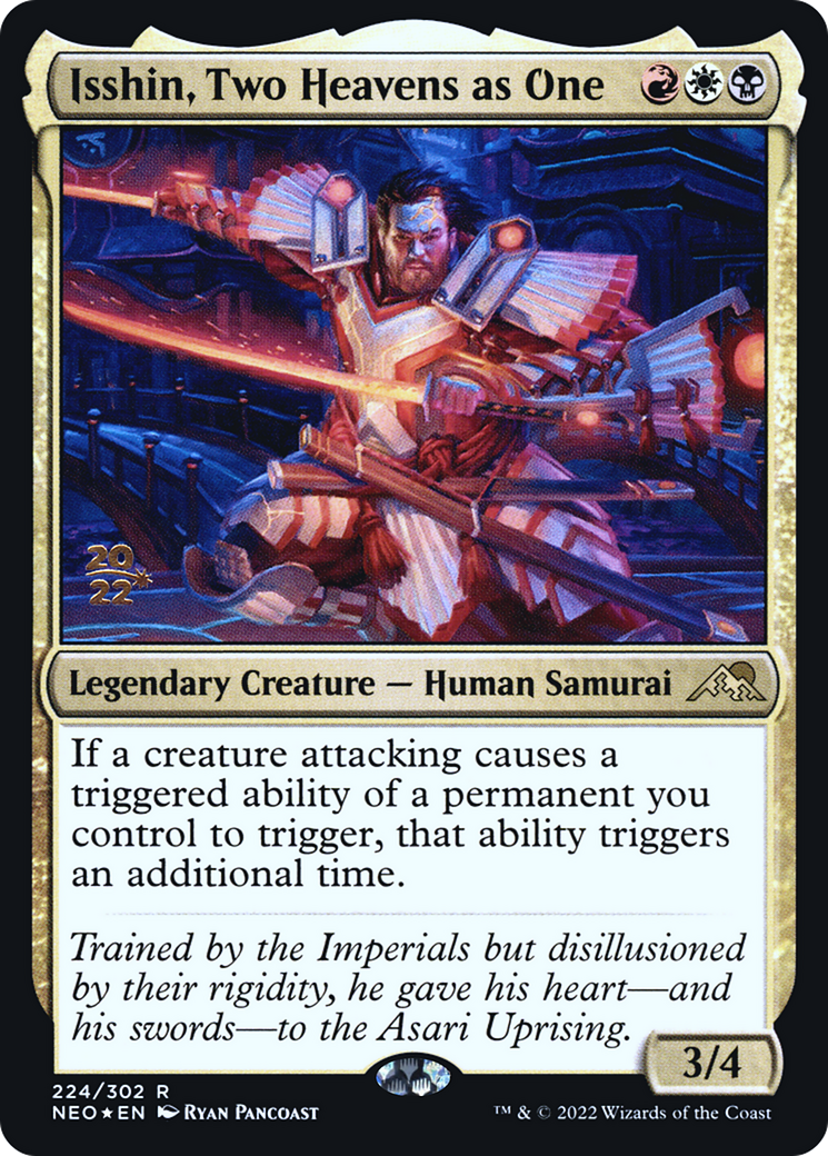Isshin, Two Heavens as One (PRE-224S) - Kamigawa: Neon Dynasty Promos Foil