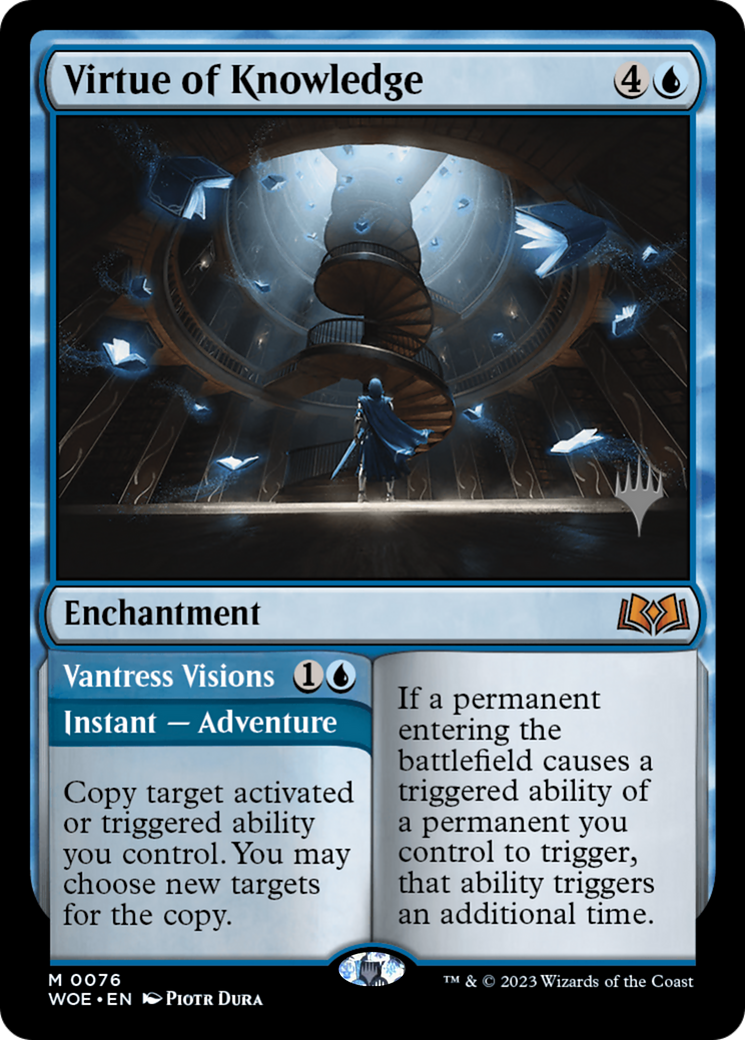 Virtue of Knowledge // Vantress Visions (PPWOE-076) - Wilds of Eldraine Promos Foil