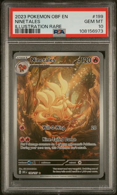 Ninetales Obsidian Flames 199/197 PSA 10