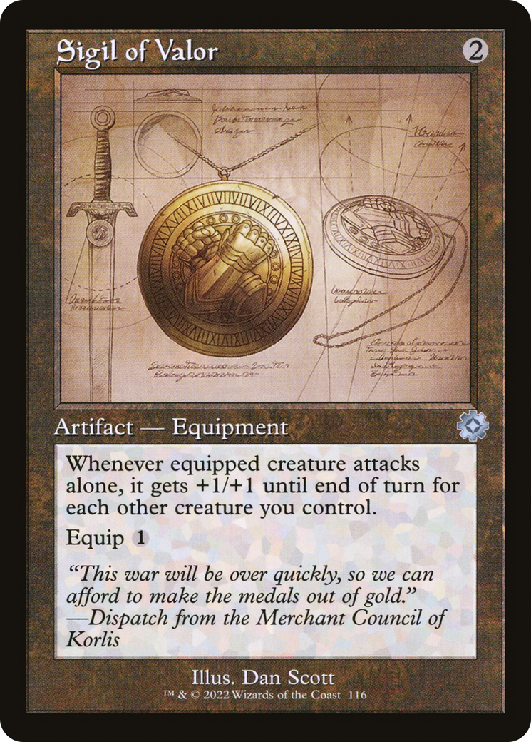 Sigil of Valor (BRR-116) - The Brothers' War Retro Artifacts Foil