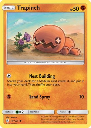 Trapinch 107/236 - SM Cosmic Eclipse Reverse Holofoil