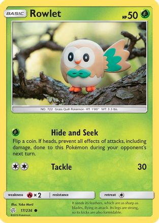 Rowlet 017/236 - SM Cosmic Eclipse Reverse Holofoil