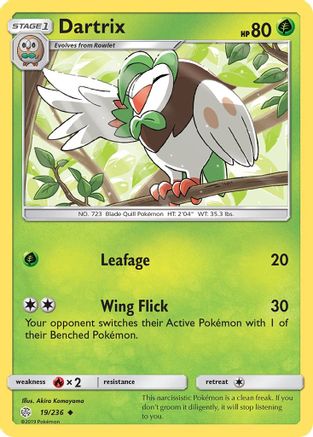 Dartrix 019/236 - SM Cosmic Eclipse Reverse Holofoil