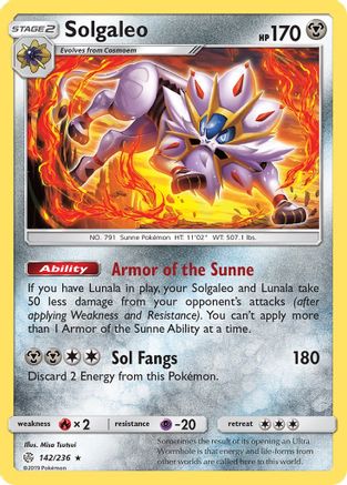 Solgaleo 142/236 - SM Cosmic Eclipse Holofoil