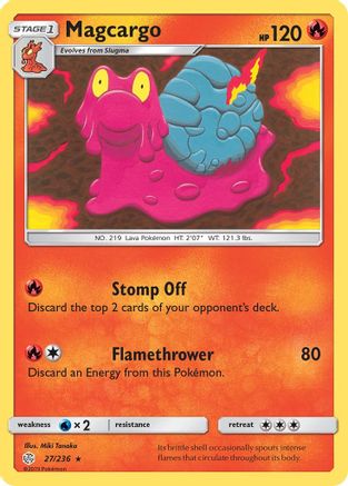 Magcargo 027/236 - SM Cosmic Eclipse Reverse Holofoil