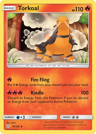 Torkoal 029/236 - SM Cosmic Eclipse Reverse Holofoil