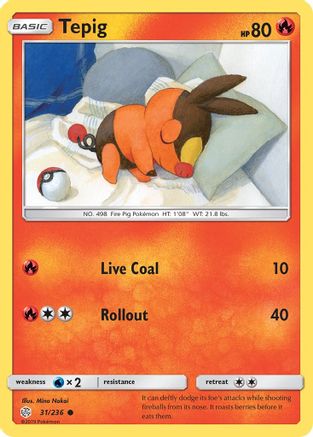 Tepig 031/236 - SM Cosmic Eclipse Reverse Holofoil