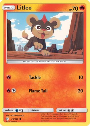 Litleo 036/236 - SM Cosmic Eclipse Reverse Holofoil