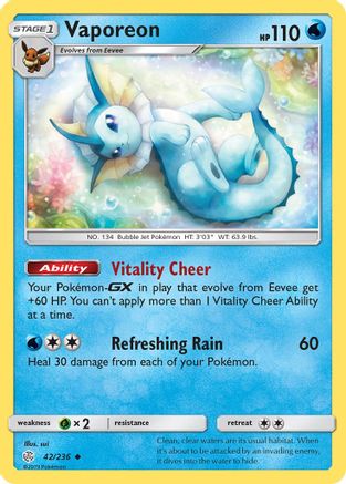 Vaporeon 042/236 - SM Cosmic Eclipse