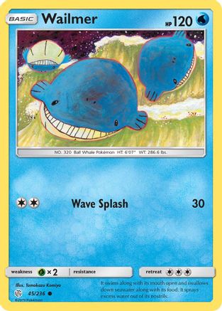 Wailmer 045/236 - SM Cosmic Eclipse Reverse Holofoil