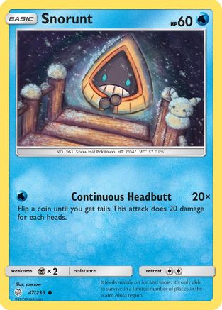 Snorunt 047/236 - SM Cosmic Eclipse Reverse Holofoil