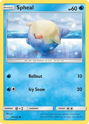 Spheal 049/236 - SM Cosmic Eclipse Reverse Holofoil