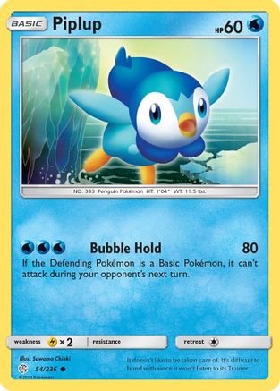 Piplup 054/236 - SM Cosmic Eclipse Reverse Holofoil
