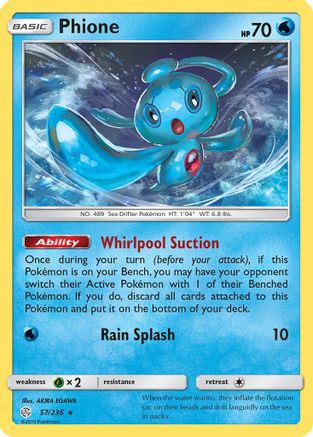 Phione 057/236 - SM Cosmic Eclipse Reverse Holofoil