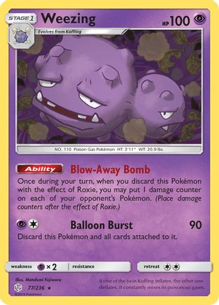 Weezing 077/236 - SM Cosmic Eclipse Reverse Holofoil