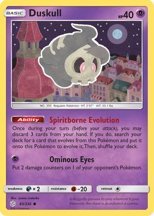 Duskull 083/236 - SM Cosmic Eclipse