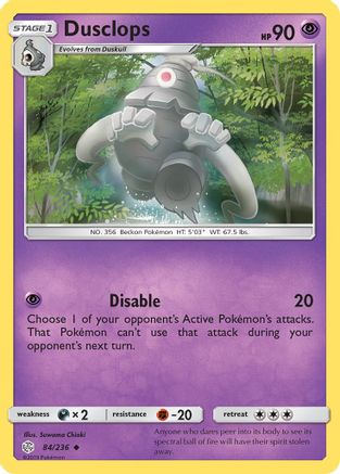 Dusclops 084/236 - SM Cosmic Eclipse Reverse Holofoil