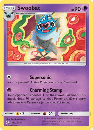 Swoobat 088/236 - SM Cosmic Eclipse Reverse Holofoil