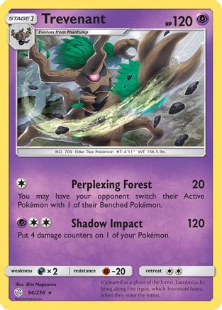 Trevenant 094/236 - SM Cosmic Eclipse Reverse Holofoil