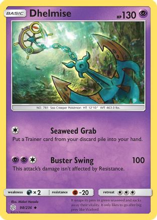 Dhelmise 098/236 - SM Cosmic Eclipse Reverse Holofoil