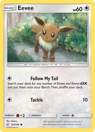 Eevee 167/236 - SM Cosmic Eclipse Reverse Holofoil