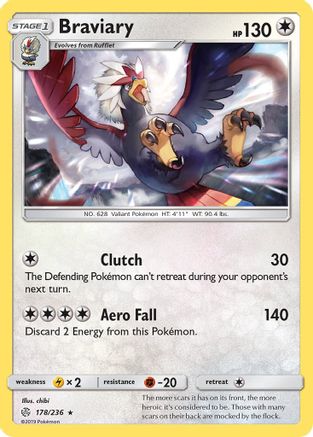 Braviary 178/236 - SM Cosmic Eclipse Reverse Holofoil