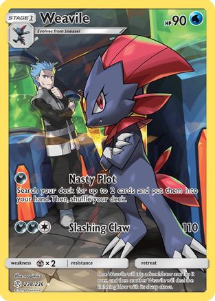 Weavile (Secret) 238/236 - SM Cosmic Eclipse Holofoil