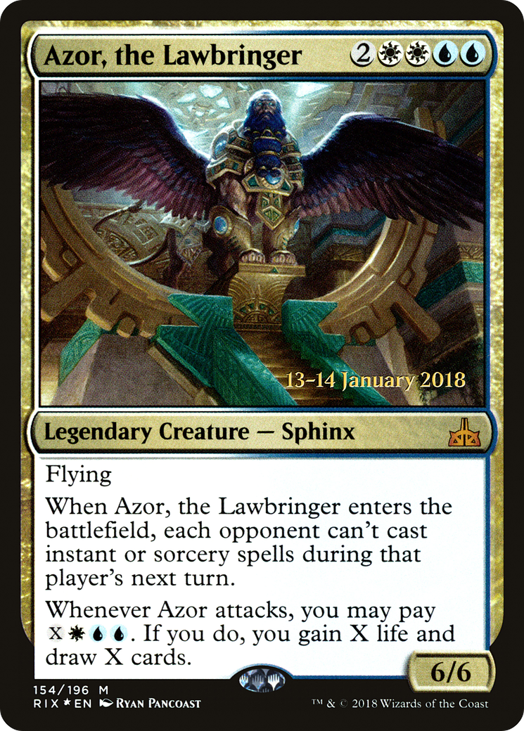 Azor, the Lawbringer (PRE-154S) - Rivals of Ixalan Promos Foil