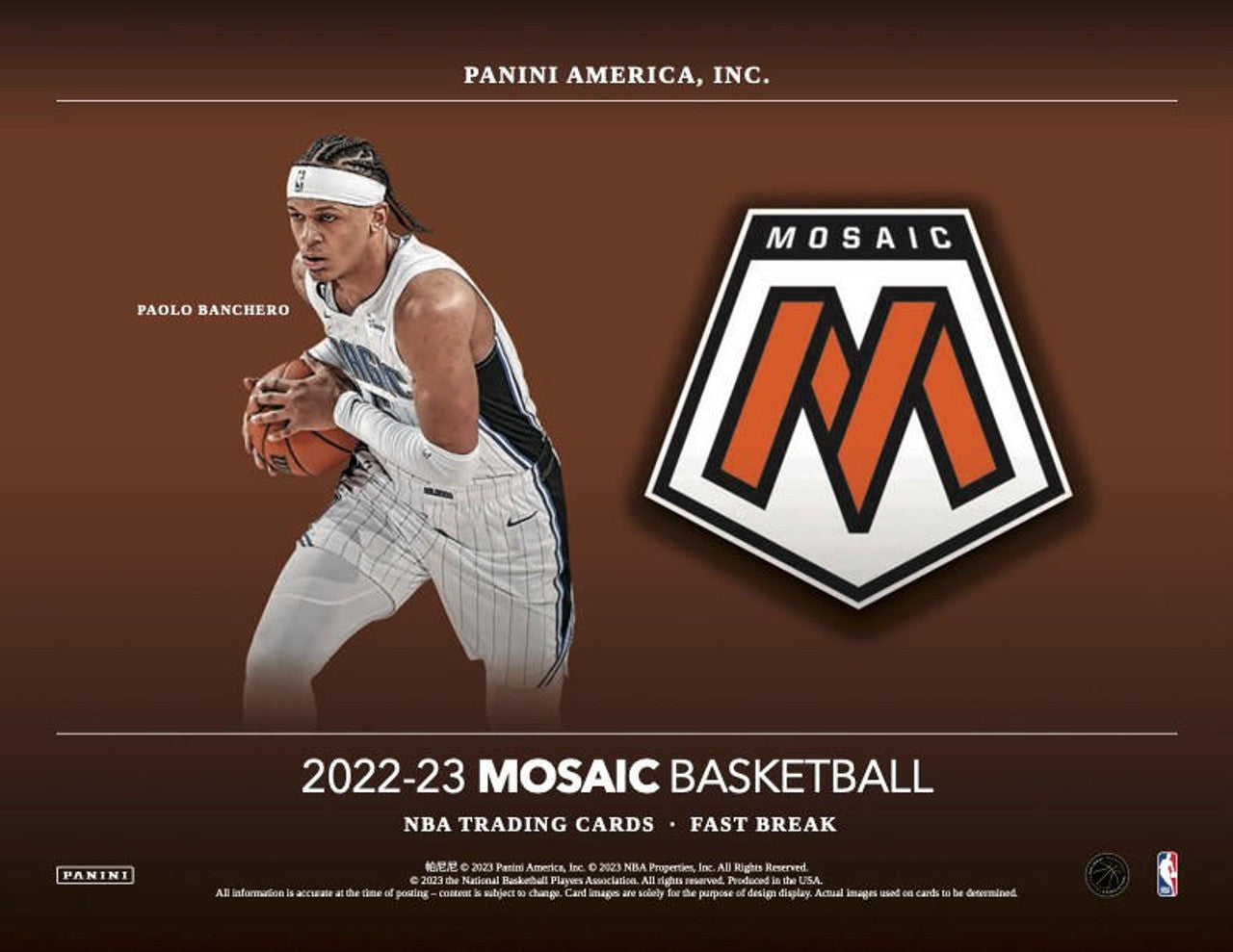 2022/23 Panini Mosaic Fast Break Basketball Hobby Box