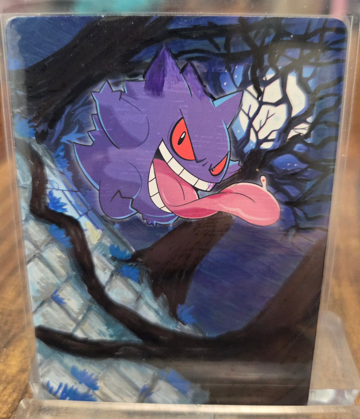 Custom Painted Gengar Pokemon Card