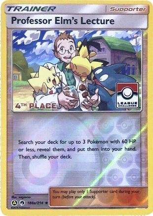 Professor Elm's Lecture 188a/214 - League & Championship Cards - Reverse Holofoil