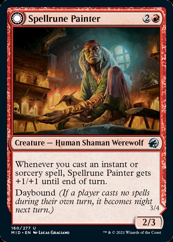Spellrune Painter // Spellrune Howler (MID-160) - Innistrad: Midnight Hunt: (Double Faced Transform) Foil