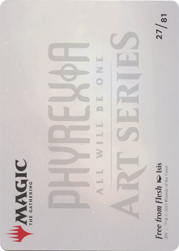 Free from Flesh // Free from Flesh (AONE-027) - Phyrexia: All Will Be One Art Series (Borderless) Foil