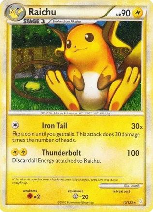 Raichu (Cracked Ice Holo) 010/123 - Deck Exclusives Holofoil