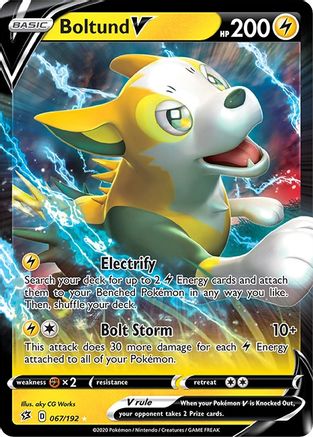 Boltund V 067/192 - SWSH02 Rebel Clash Holofoil