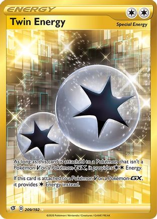 Twin Energy (Secret) 209/192 - SWSH02 Rebel Clash Holofoil