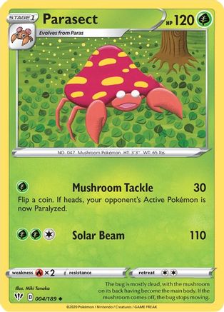 Parasect 004/189 - SWSH03 Darkness Ablaze Reverse Holofoil