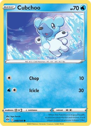 Cubchoo 048/189 - SWSH03 Darkness Ablaze