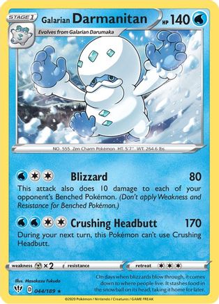 Galarian Darmanitan (Cracked Ice Holo) 044/189 - Deck Exclusives Holofoil