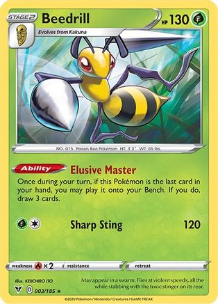 Beedrill 003/185 - SWSH04 Vivid Voltage Reverse Holofoil