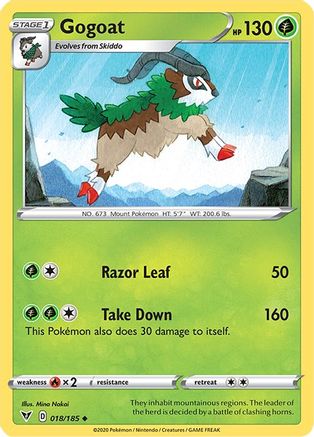 Gogoat 018/185 - SWSH04 Vivid Voltage Reverse Holofoil