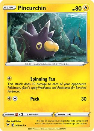 Pincurchin 062/185 - SWSH04 Vivid Voltage Reverse Holofoil