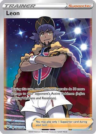 Leon (Full Art) 182/185 - SWSH04 Vivid Voltage Holofoil