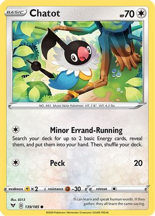 Chatot 139/185 - SWSH04 Vivid Voltage