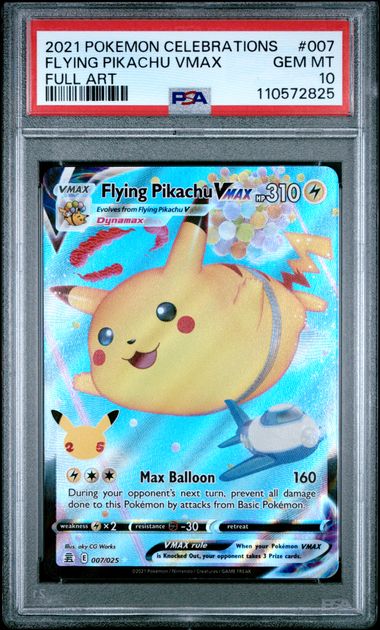 Flying Pikachu VMAX Celebrations 007/025 PSA 10